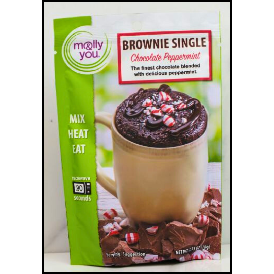 Chocolate Peppermint Brownie Mug Cake