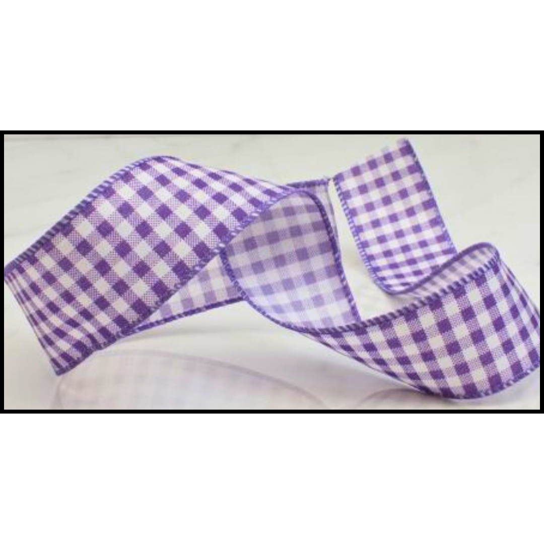 Ribbon - Purple Gingham