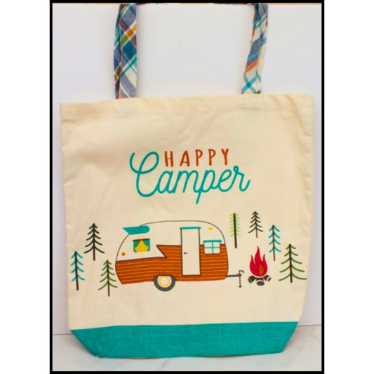 Happy Camper Cloth Tote Bag