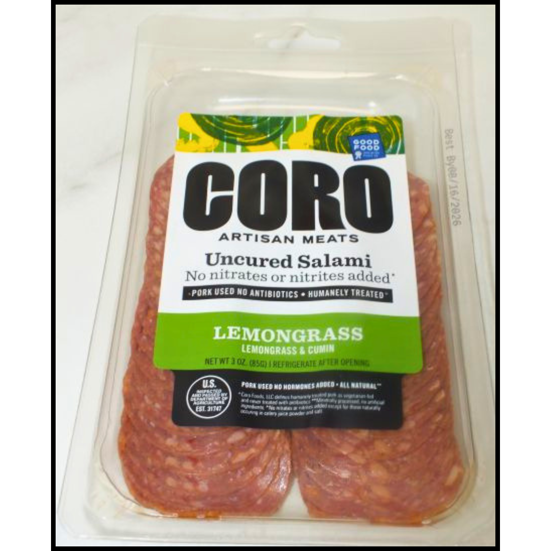 Uncured Lemongrass Sliced Salami