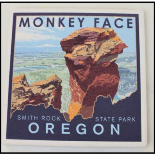 Monkey Face at Smith Rock State Park Ceramic Coaster - Sold out