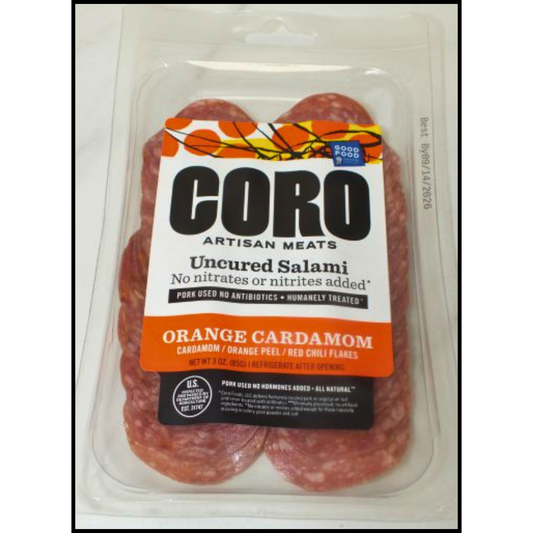 Sliced Uncured Orange Cardamom Salami